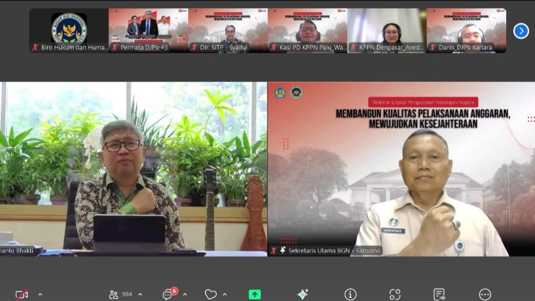 Tingkatkan Kualitas Anggaran, BGN Langsa dan Kemenkeu Selenggarakan Webinar Literasi Keuangan